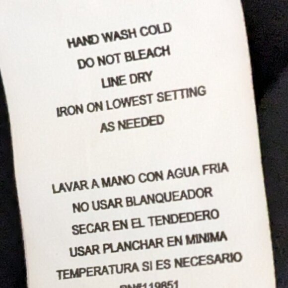 THREE PINK HEARTS Black/Navy Blue Chevron Stripe Chiffon Short Dress; Size XS - Picture 6 of 7